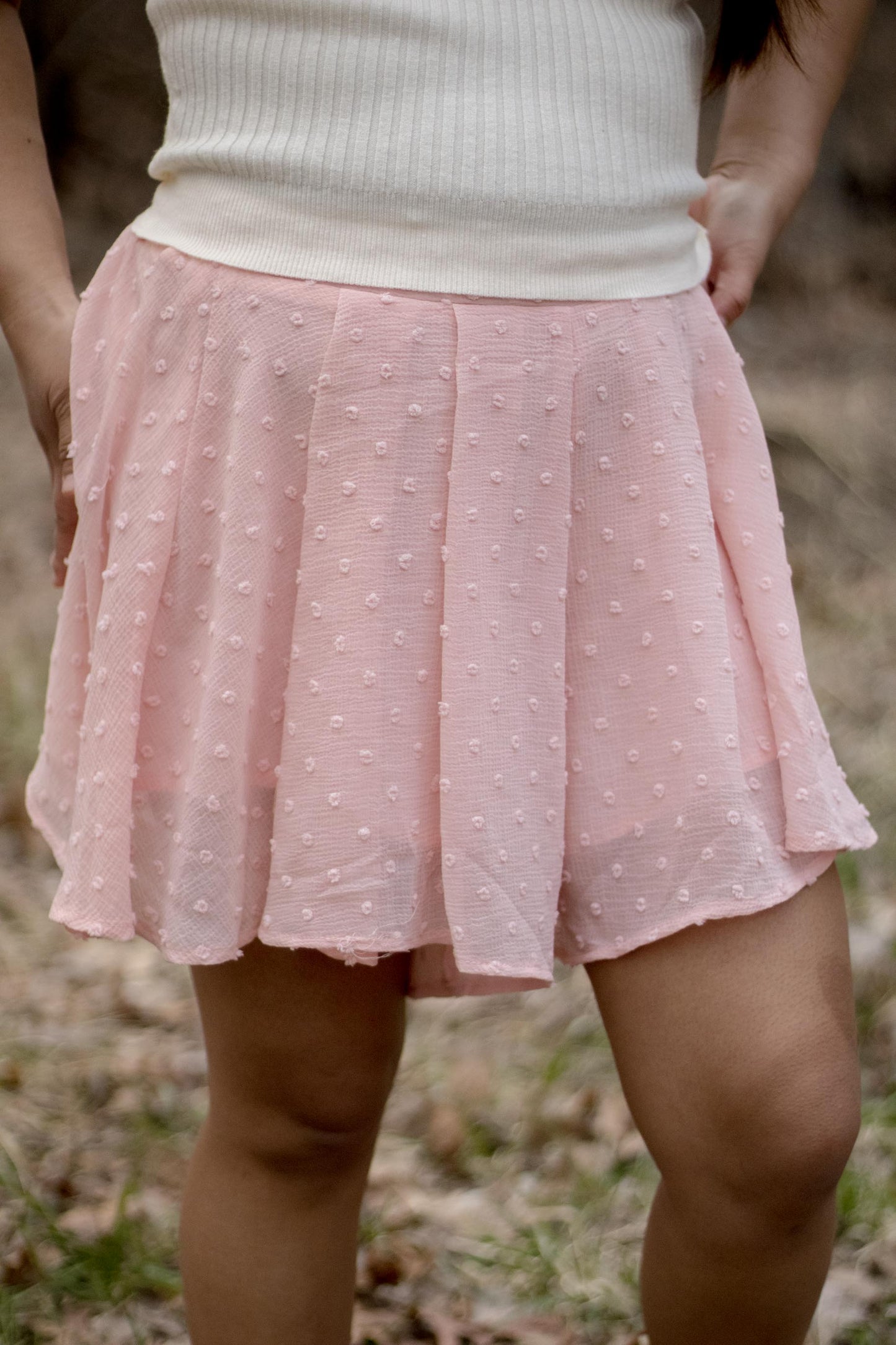 Stefanie - Pink Flutter Shorts