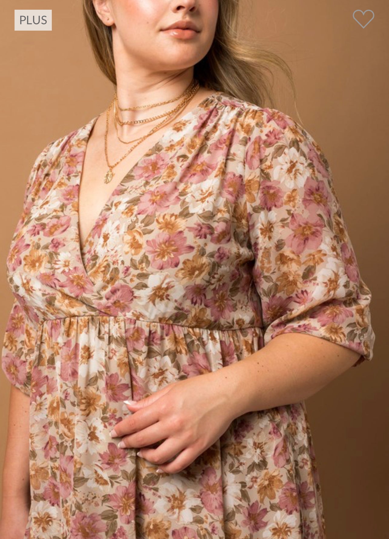 Alison - Floral 1/2 Sleeve Oversized Babydoll Midi Dress