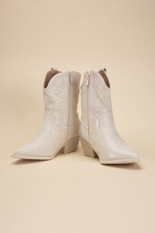 Callie - Metallic Western Booties