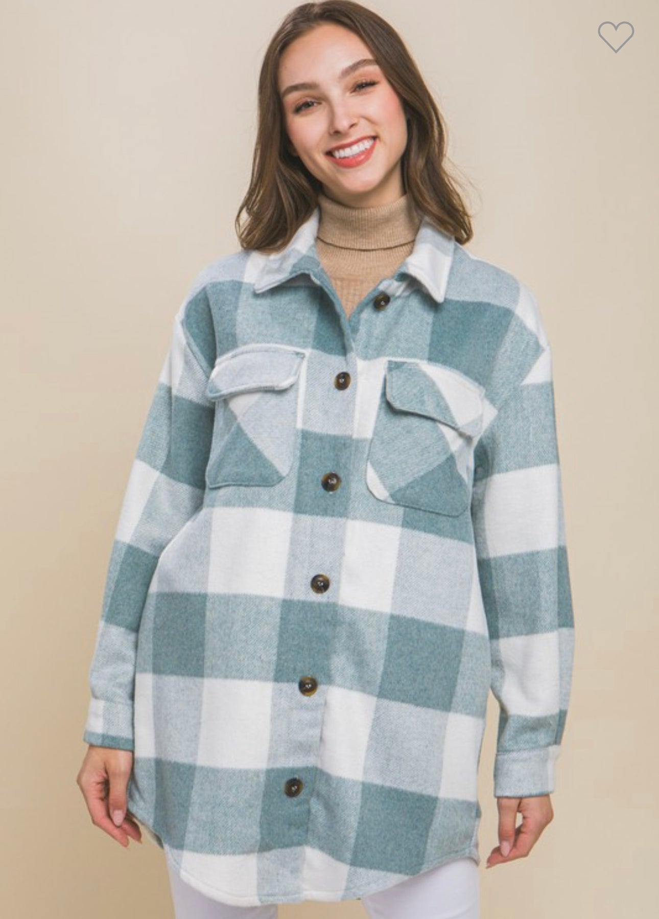 Addison - Green Plaid Shacket