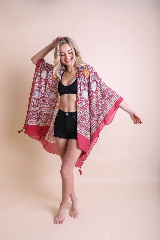 Moriah - Touch of Morroco Tapestry Tassel Kimono