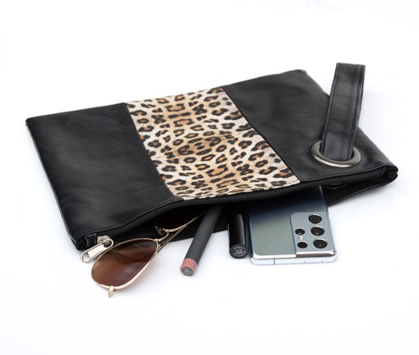 Maya - Leopard Dual Tone Clutch