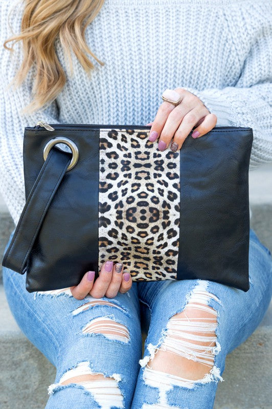 Maya - Leopard Dual Tone Clutch