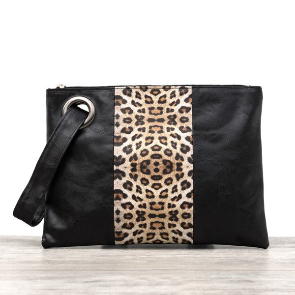 Maya - Leopard Dual Tone Clutch