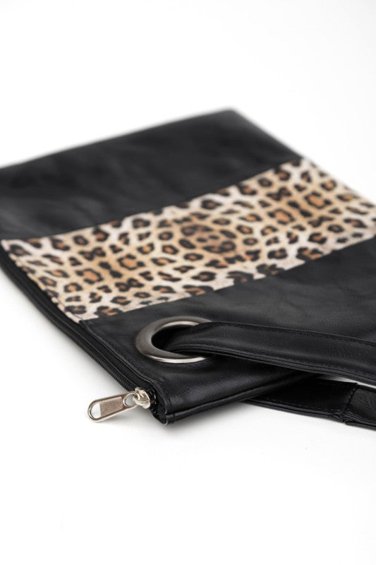 Maya - Leopard Dual Tone Clutch