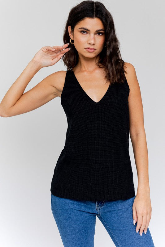 Simone - Front and Back Deep V-Neck Tank Top