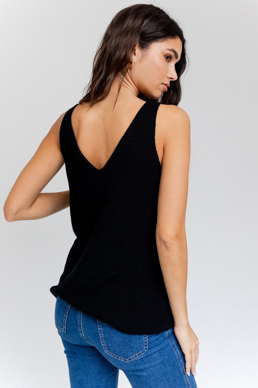 Simone - Front and Back Deep V-Neck Tank Top