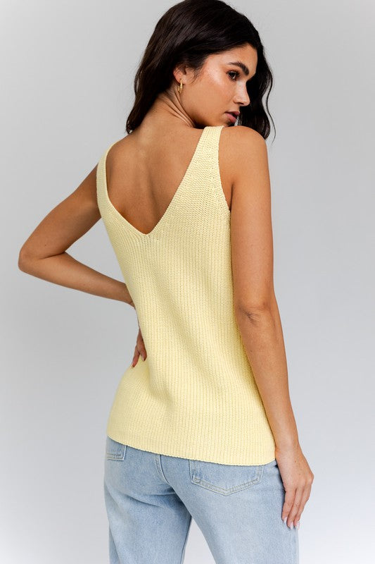 Simone - Front and Back Deep V-Neck Tank Top