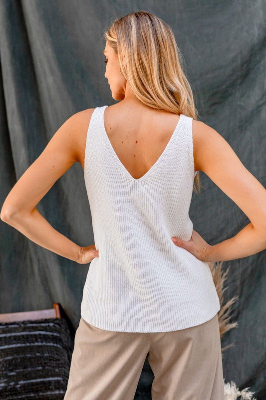 Simone - Front and Back Deep V-Neck Tank Top