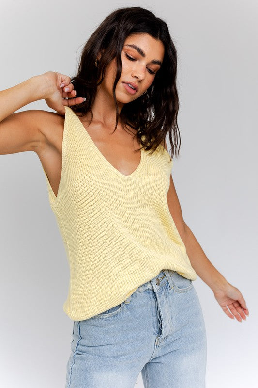 Simone - Front and Back Deep V-Neck Tank Top