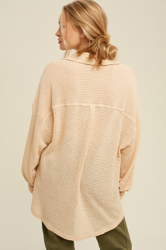 Kenzie - Soft Thermal Knit Shacket Top