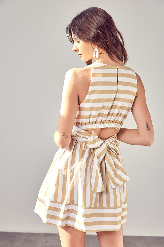 Kiara - Front Cross Back Tie Dress