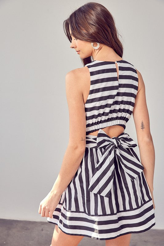 Kiara - Front Cross Back Tie Dress