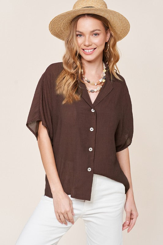 Zoey - Button Down Top