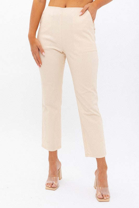 Regina - High-Waisted Crop Pants