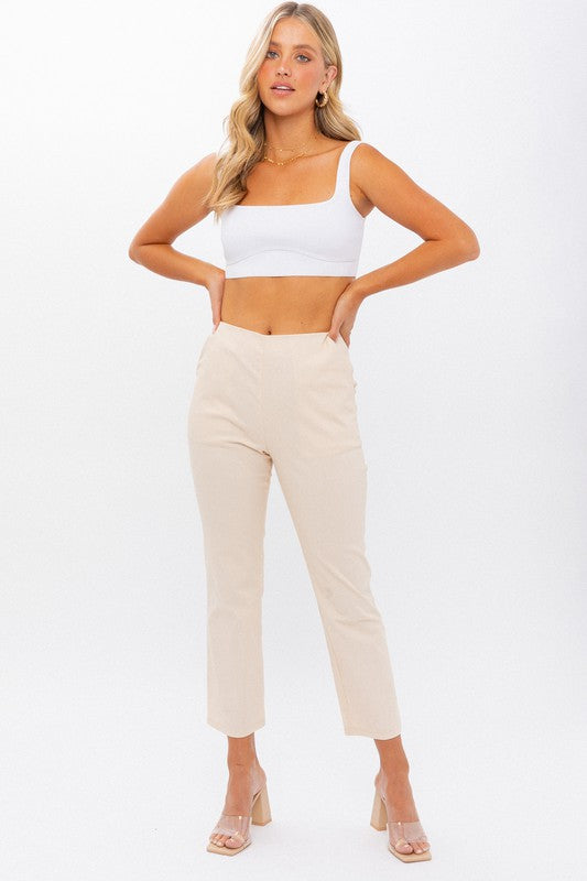 Regina - High-Waisted Crop Pants