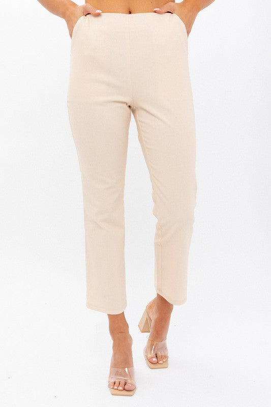 Regina - High-Waisted Crop Pants