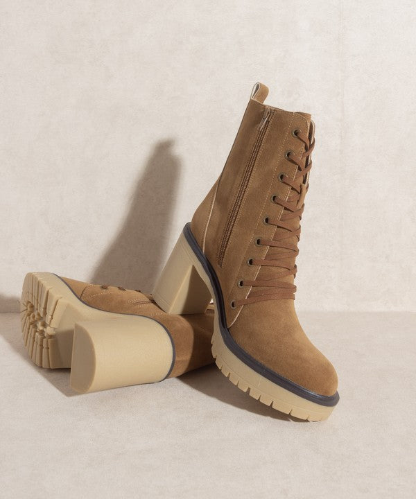 Jenna - Platform Military Boots