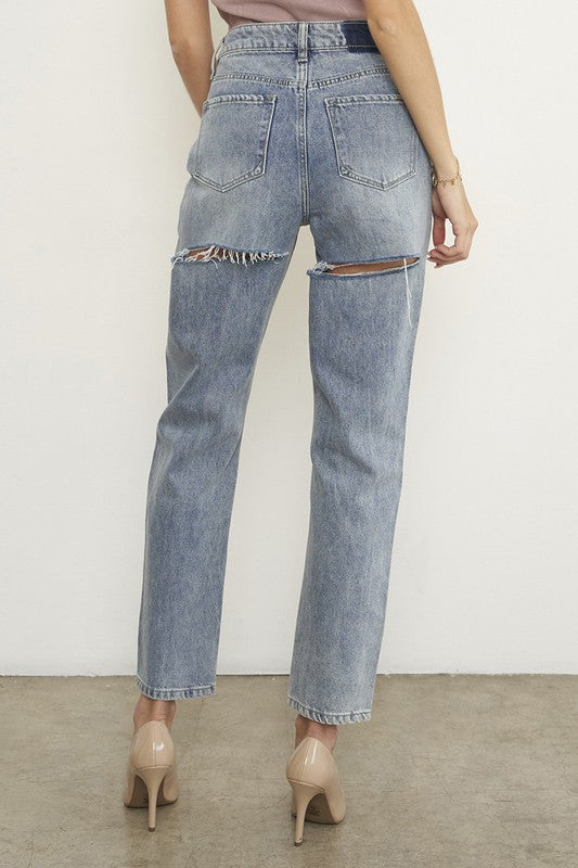 Denim Lab USA - High Waist Straight Jeans