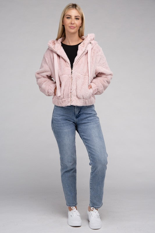 Charlotte - Fluffy Zip-Up Teddy Hoodie