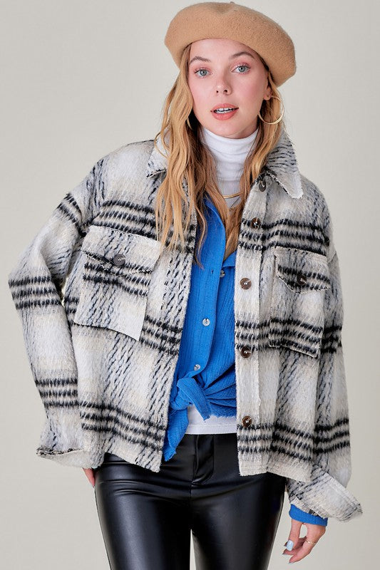 Madelyn - Plaid Oversized Jacket