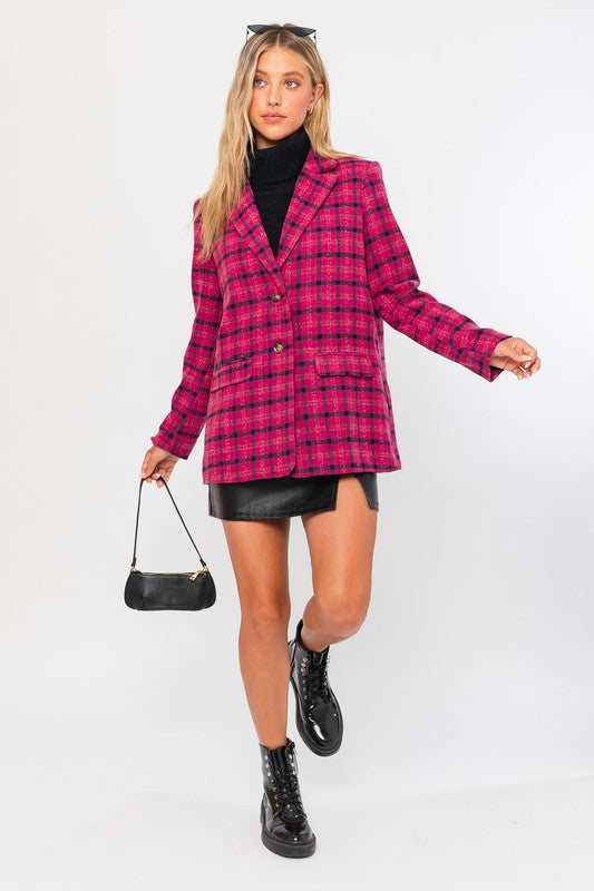 Alicia - Single Button Blazer Coat