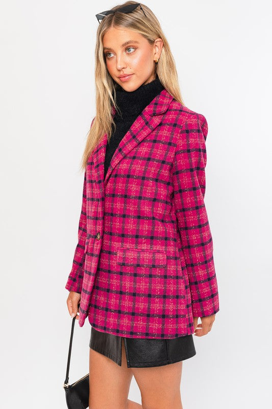 Alicia - Single Button Blazer Coat