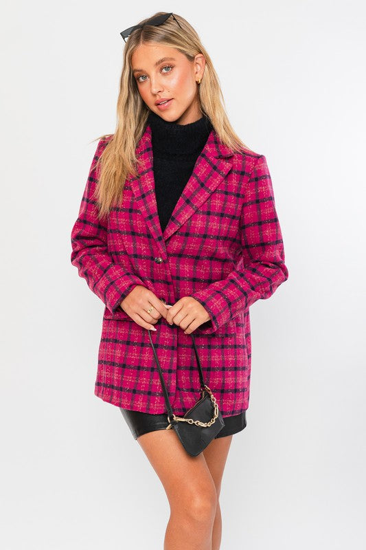 Alicia - Single Button Blazer Coat