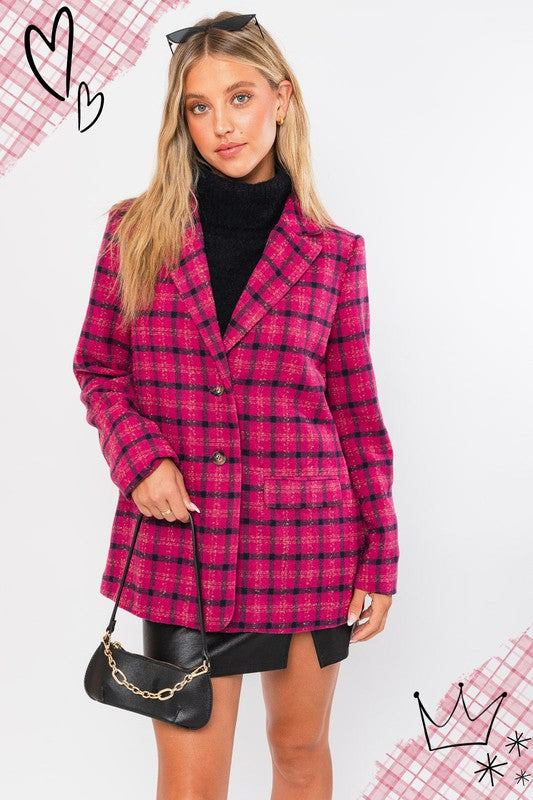 Alicia - Single Button Blazer Coat