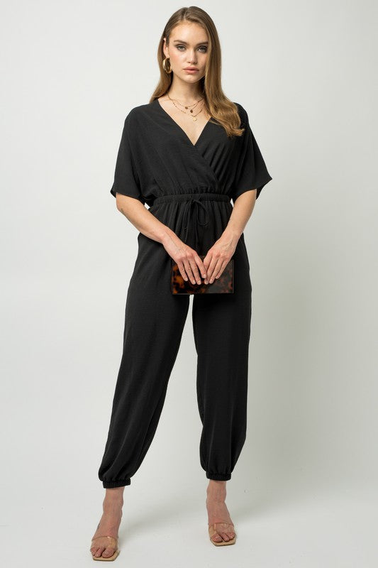 Lexi - Dolman Sleeve Surplice Jumpsuit