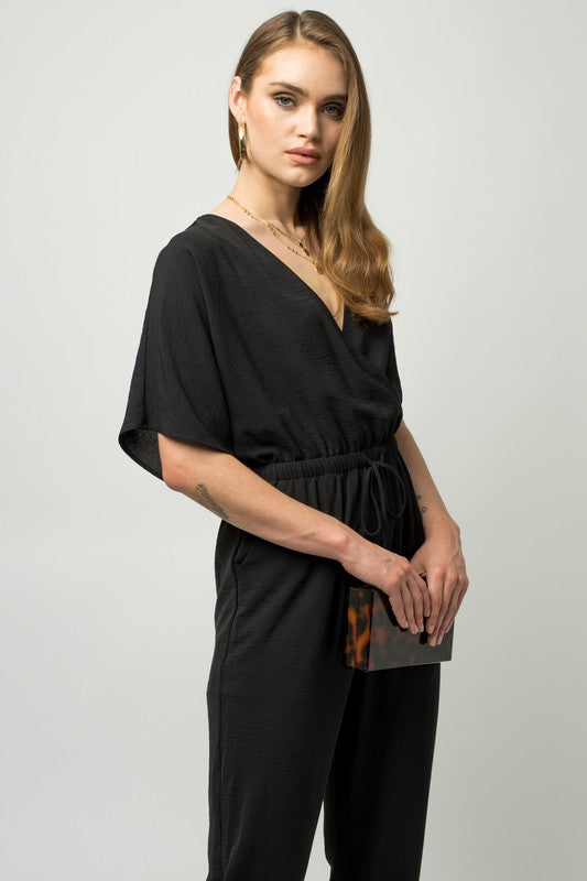 Lexi - Dolman Sleeve Surplice Jumpsuit