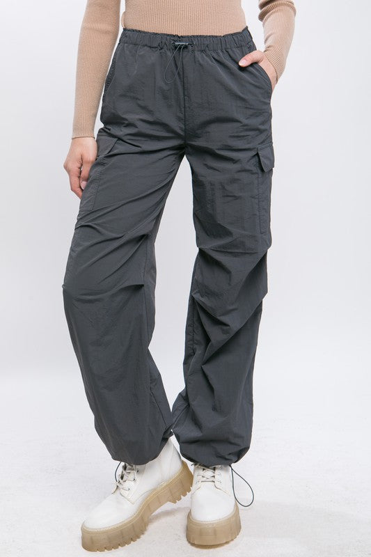 Adrianna - Loose Fit Parachute Cargo Pants