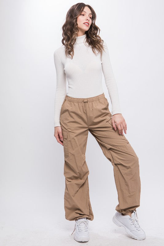 Adrianna - Loose Fit Parachute Cargo Pants