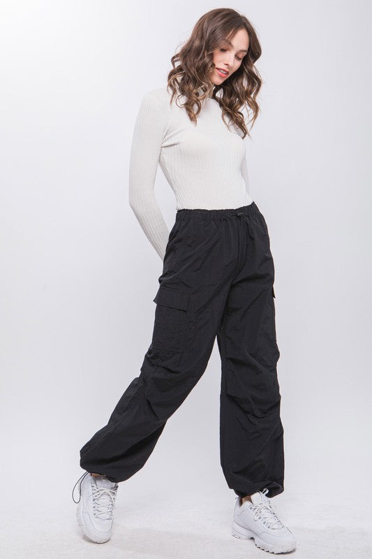 Adrianna - Loose Fit Parachute Cargo Pants