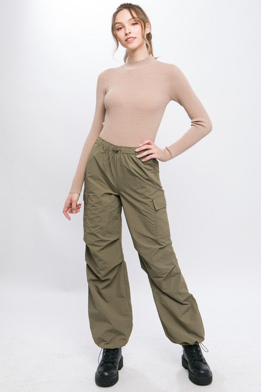 Adrianna - Loose Fit Parachute Cargo Pants