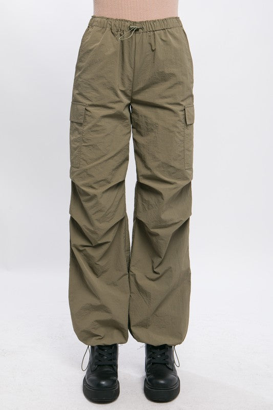 Adrianna - Loose Fit Parachute Cargo Pants