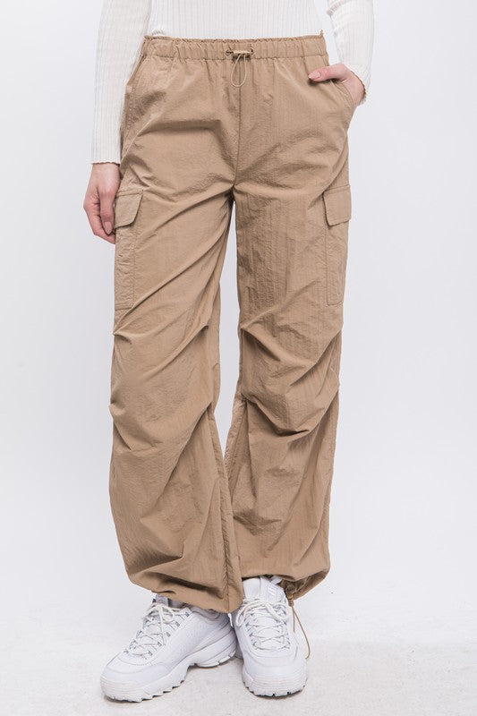 Adrianna - Loose Fit Parachute Cargo Pants