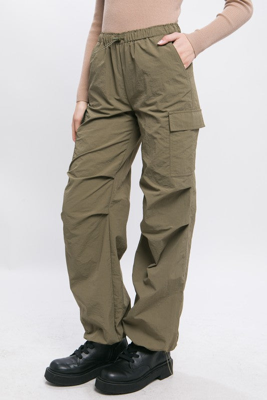 Adrianna - Loose Fit Parachute Cargo Pants