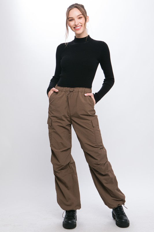 Adrianna - Loose Fit Parachute Cargo Pants