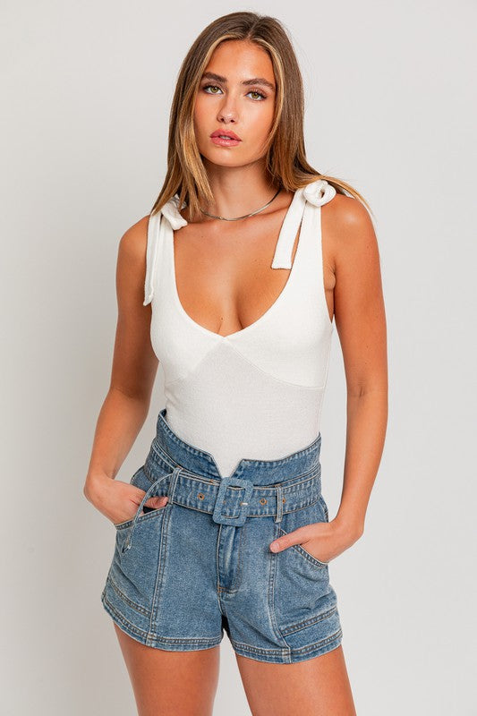 Madelyn - Strap Tie Bodysuit