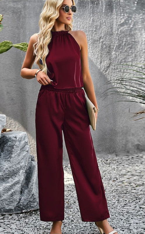 Mindy - Halter top and Pants set