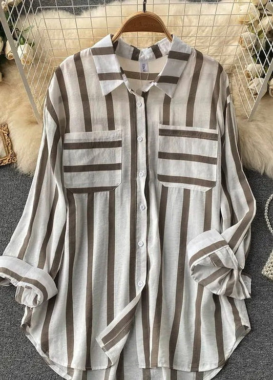 Erin - Striped buttoned up shirt