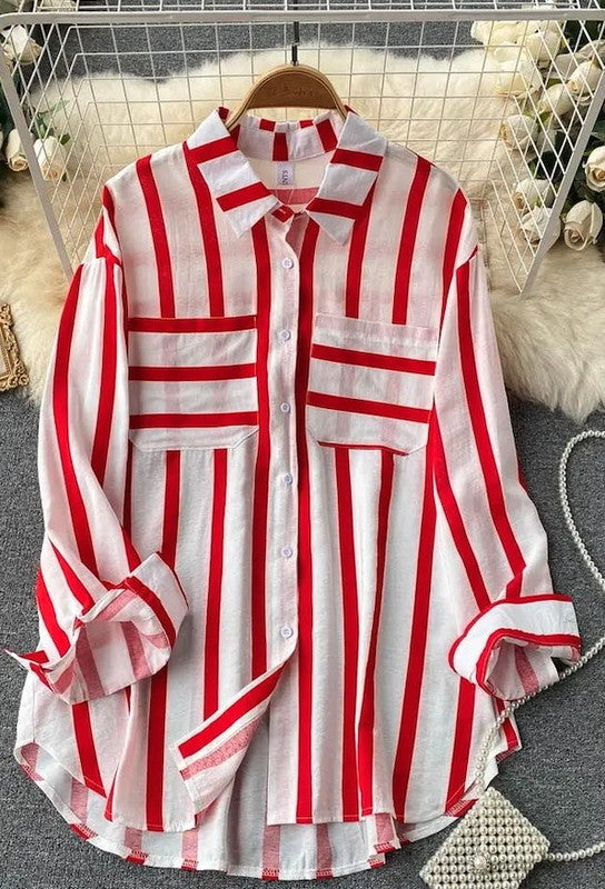 Erin - Striped buttoned up shirt