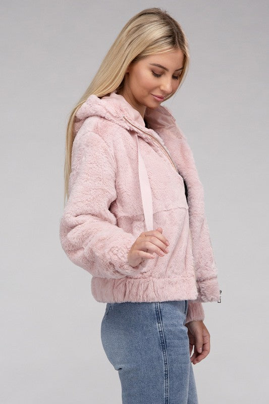 Charlotte - Fluffy Zip-Up Teddy Hoodie