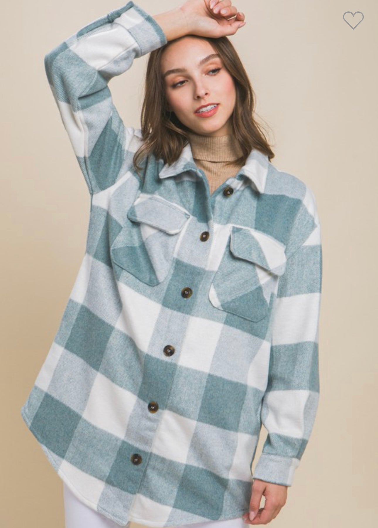 Addison - Green Plaid Shacket