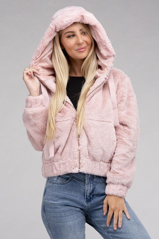 Charlotte - Fluffy Zip-Up Teddy Hoodie