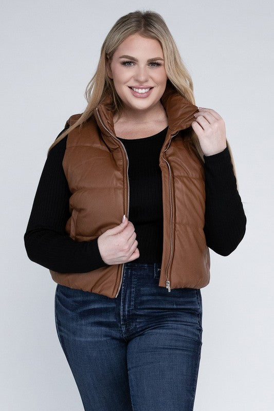 Darcie - Plus-Sized Puff Vest