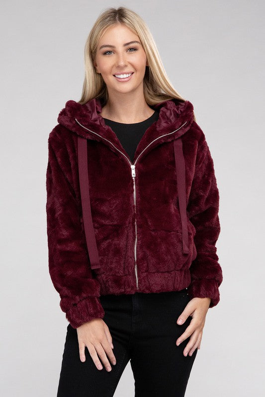 Charlotte - Fluffy Zip-Up Teddy Hoodie