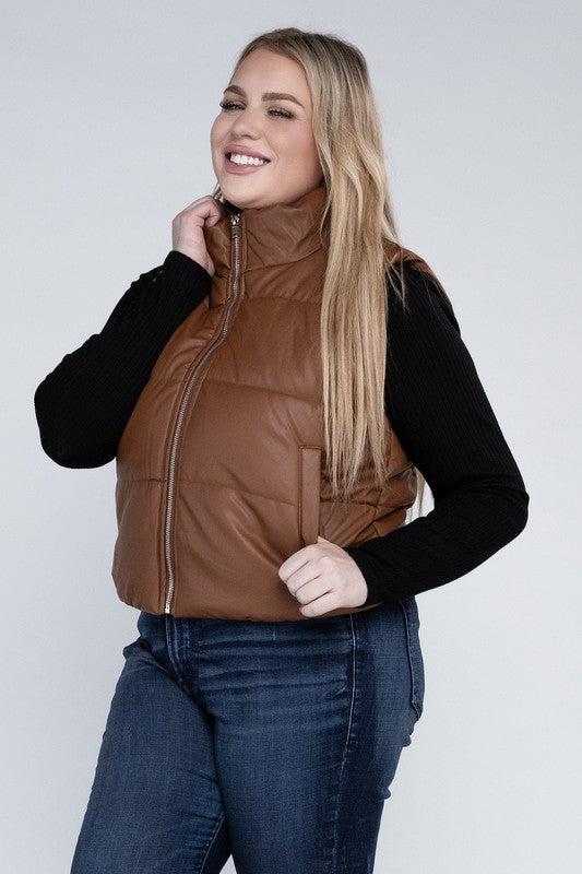 Darcie - Plus-Sized Puff Vest