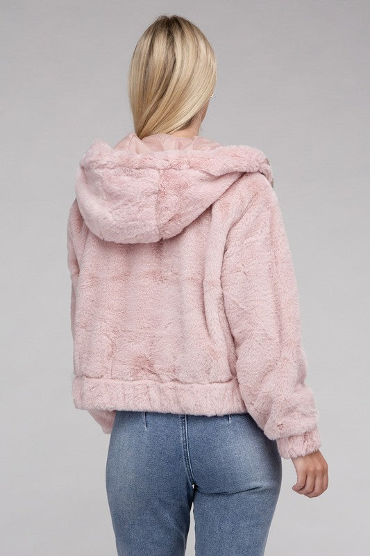 Charlotte - Fluffy Zip-Up Teddy Hoodie